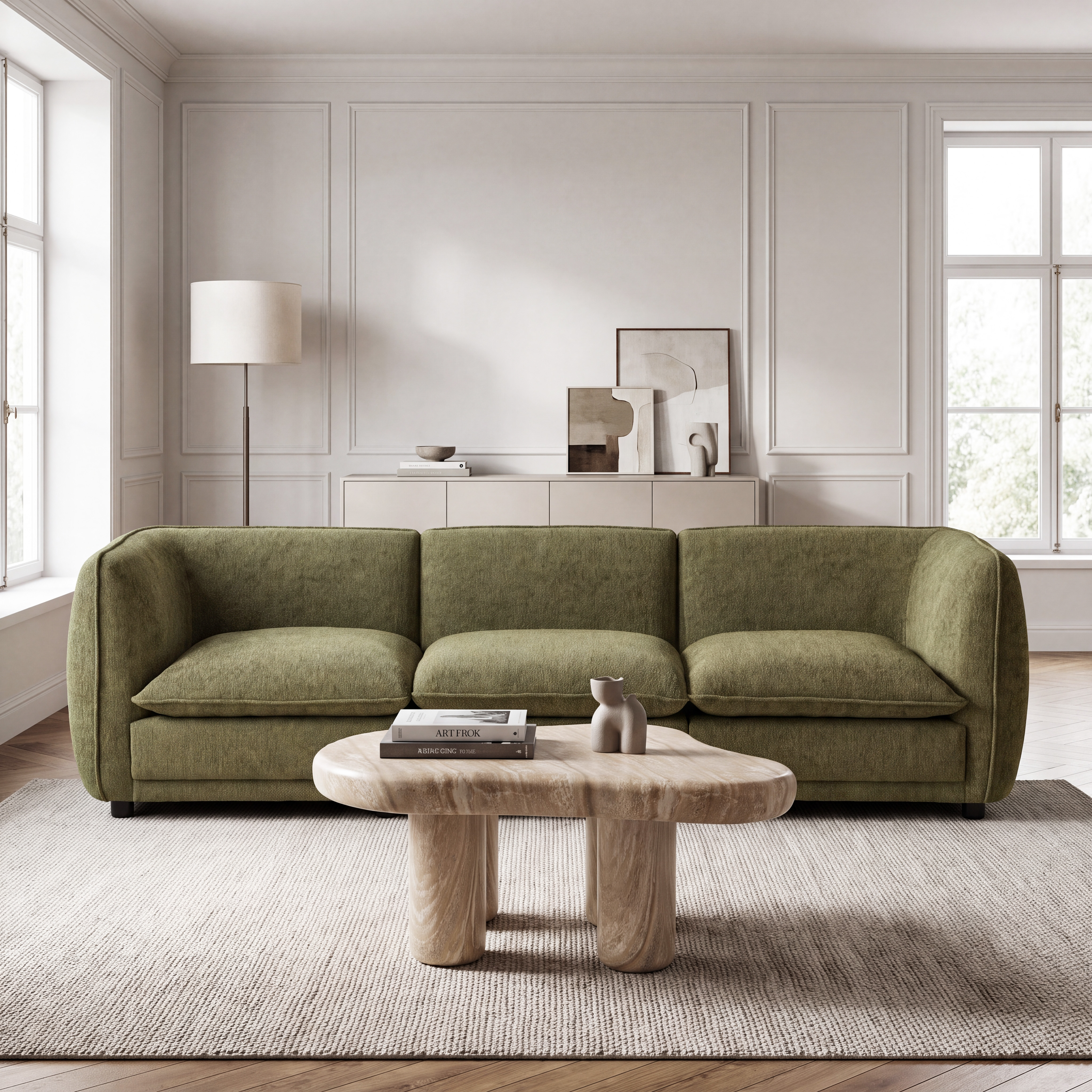 Arden 100" Modular Chenille Sofa