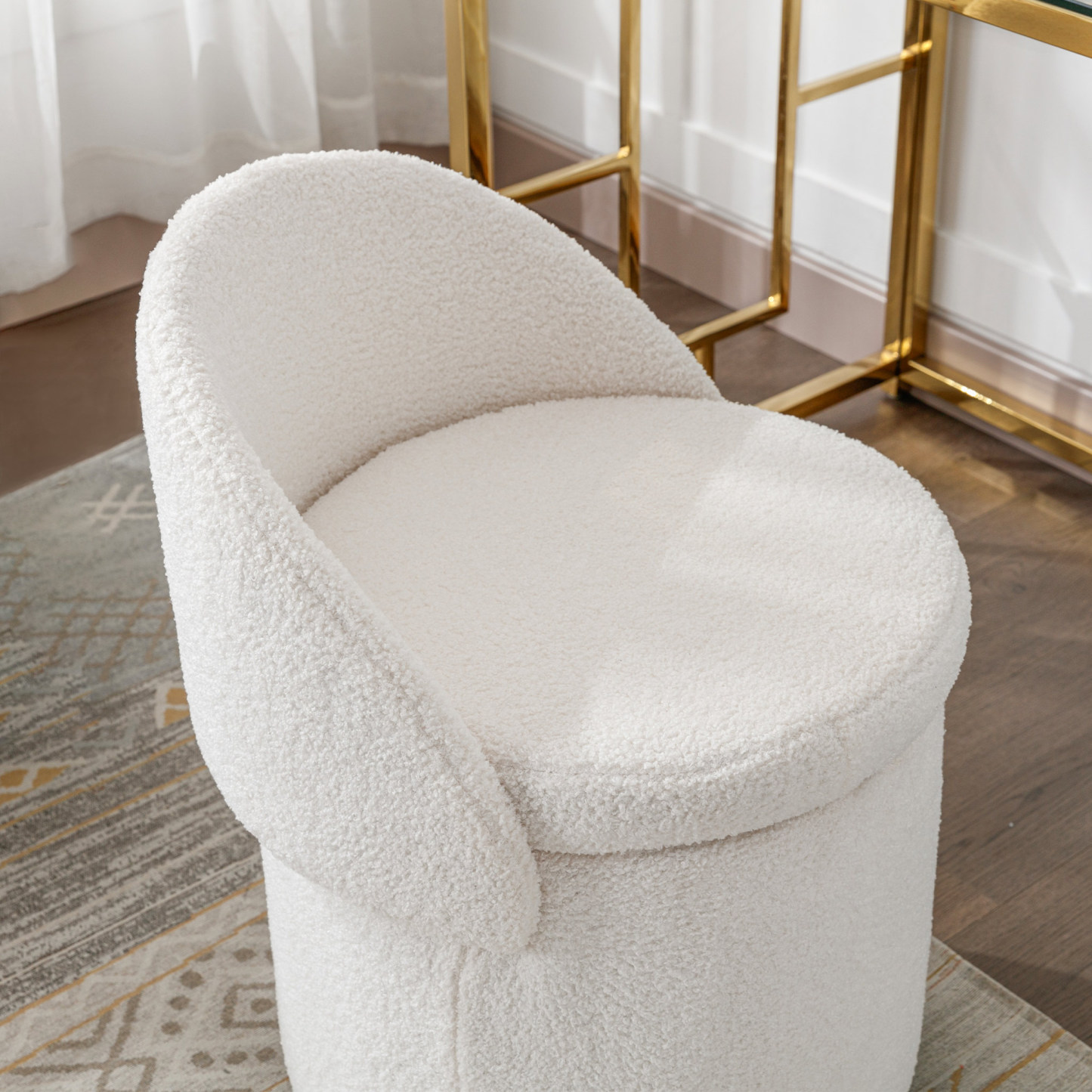 Boucle Storage Chair