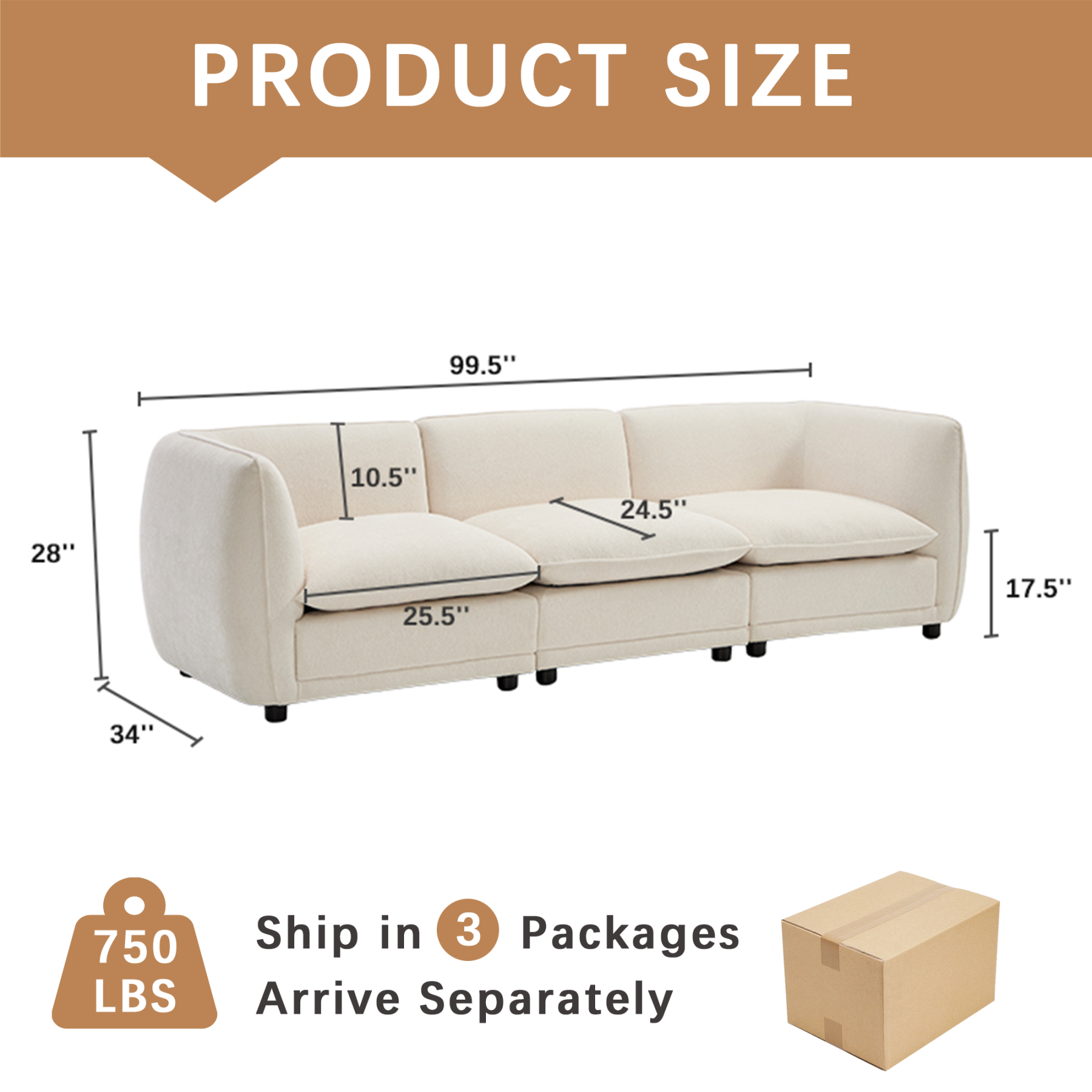 Arden Upholstered Chenille Sofa