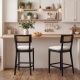 Walter 26.5'' Cane Counter Stool with Soft Pad (Set of 2)
