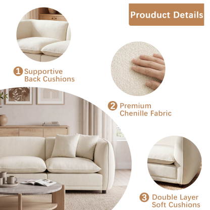 Arden Upholstered Chenille Sofa
