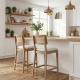 Walter 26.5'' Cane Counter Stool with Soft Pad (Set of 2)