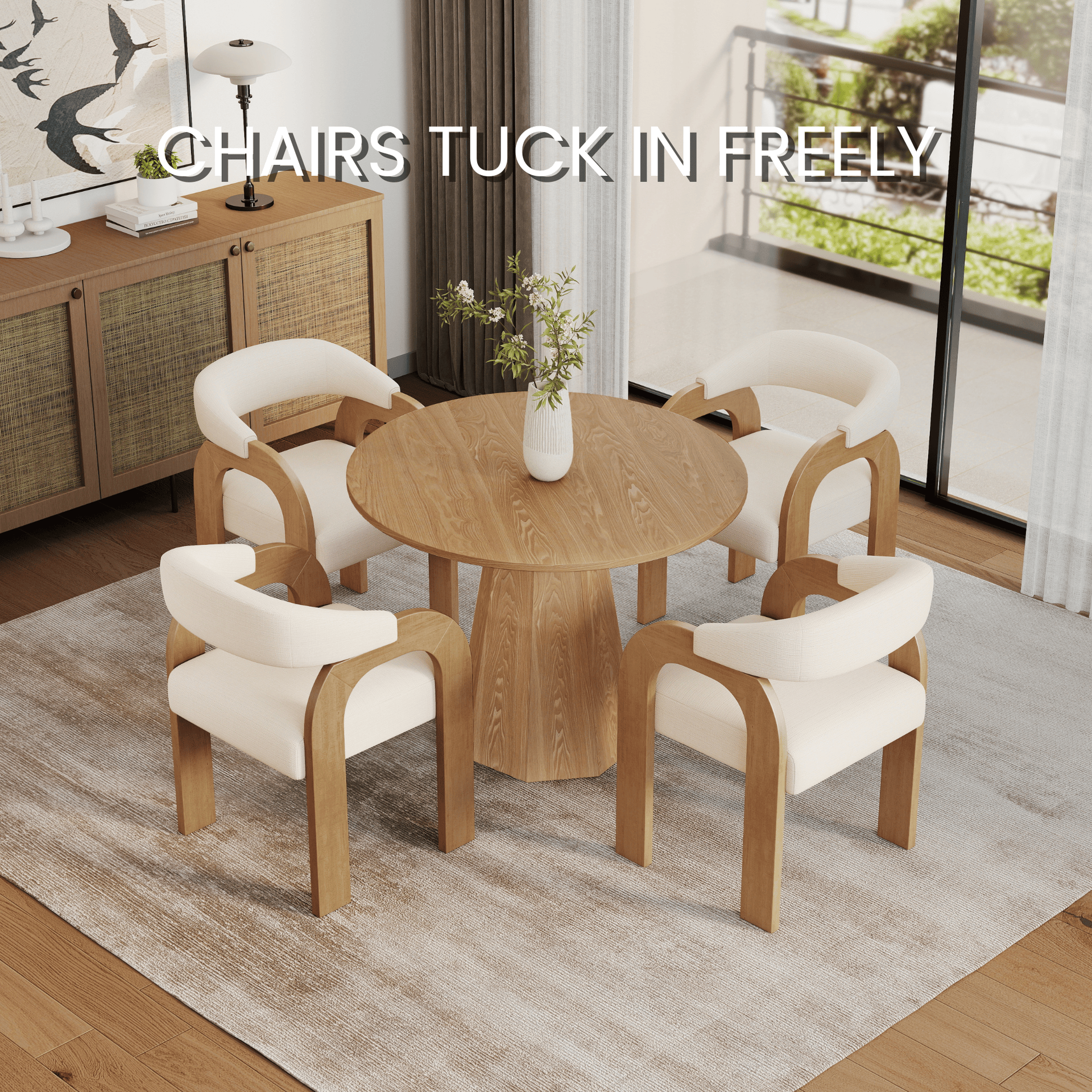 Clark 39" Round Modern Dining Table Set