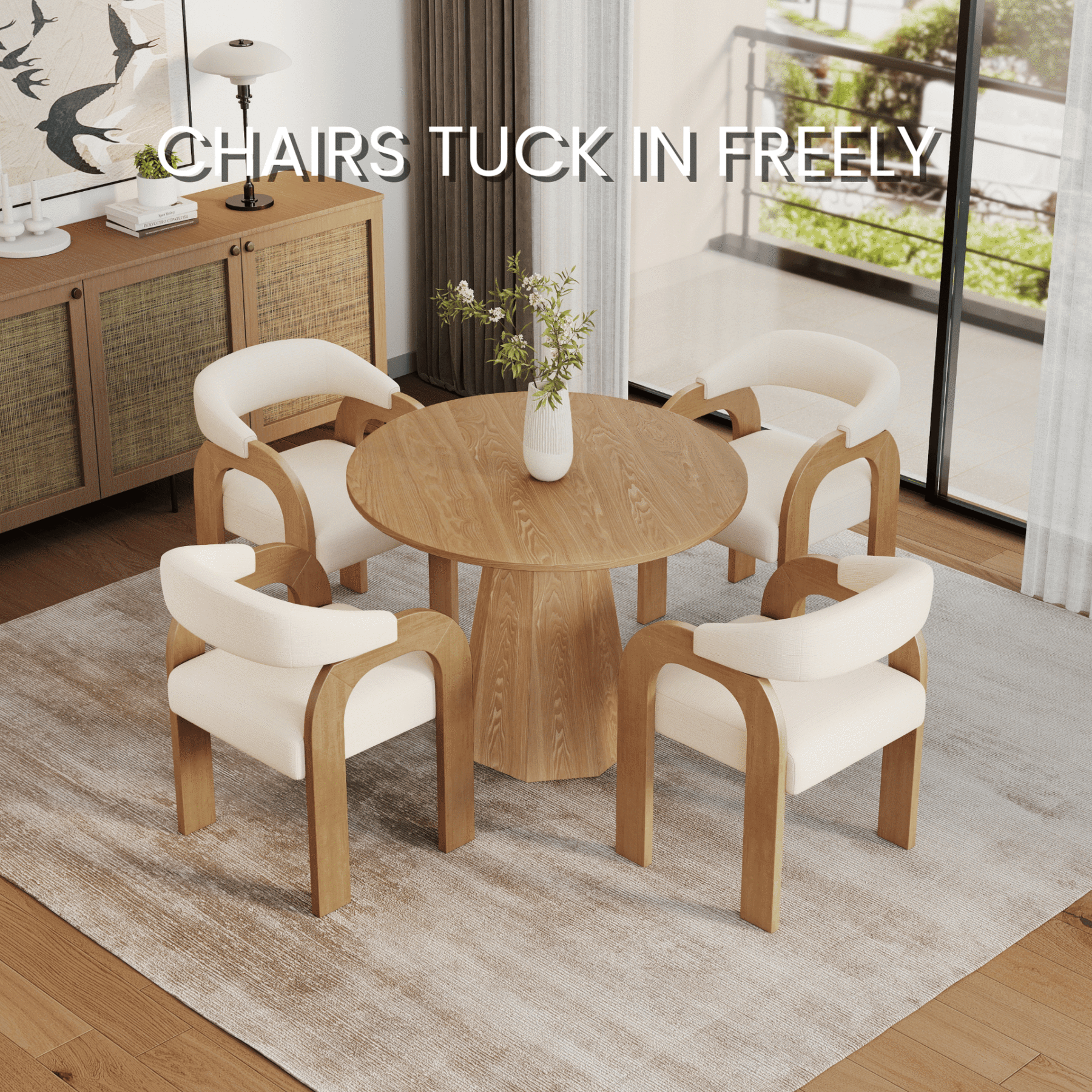 Clark 39" Round Modern Dining Table Set