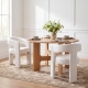 Warren 59" Round Dining Table with Dove Chair