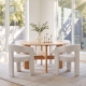 Warren 59" Round Dining Table with Dove Chair