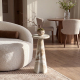 Lauren 9'' Cultured Marble Side Table
