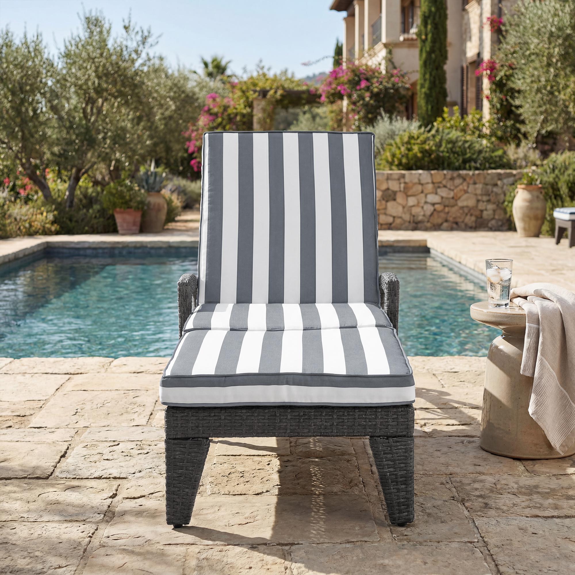 Brich Rattan Chaise Lounge (Set of 2)