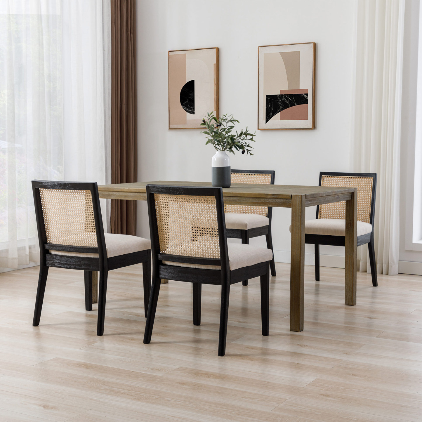 Weston Cane Dining Chairs (Set of 2)