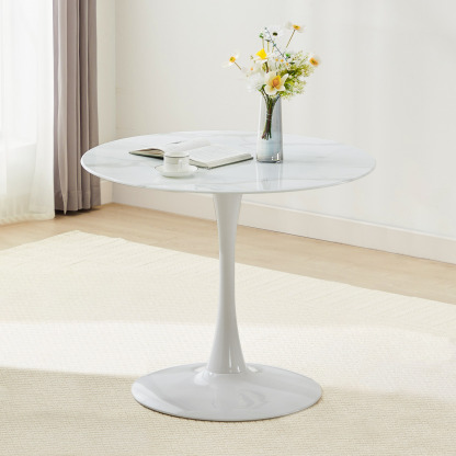 35'' Tulip White Dining Table