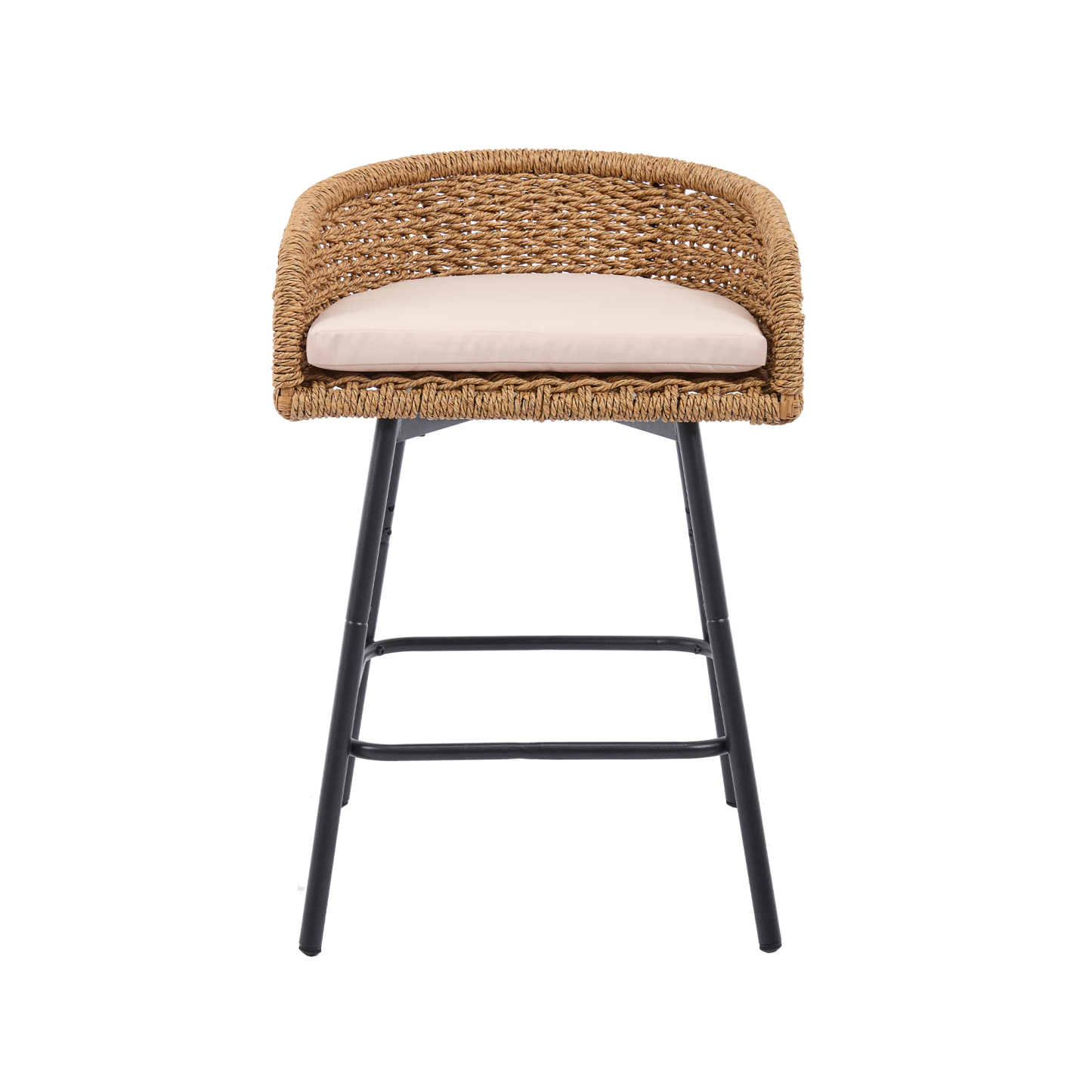 Neil Outdoor Cane Bar Stools (Set of 2)