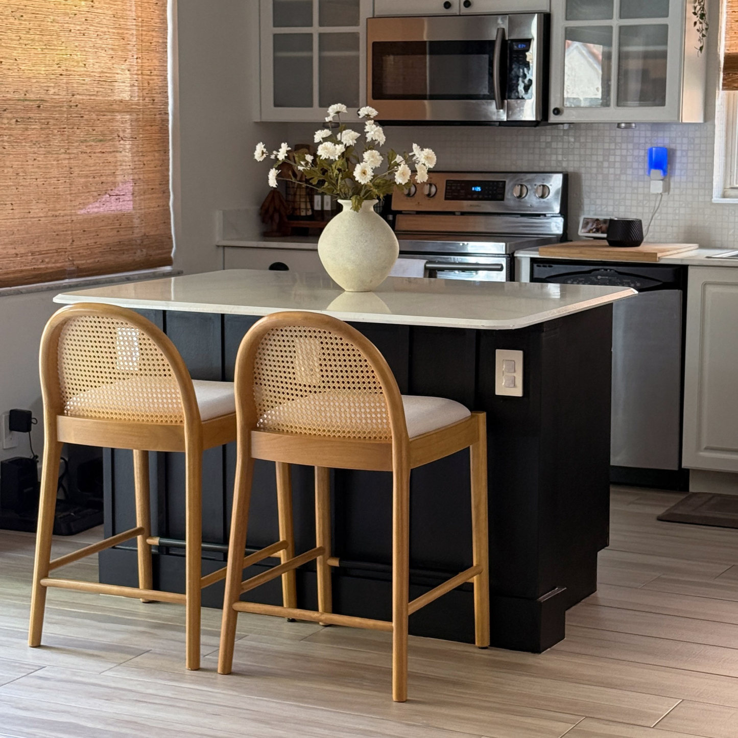 Salem Rattan Bar Stools (Set of 2)