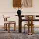 Leon 63'' Wooden Dining Table Set