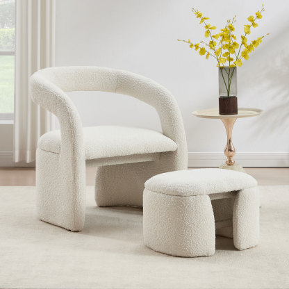 Eva Accent Chair with Ottoman