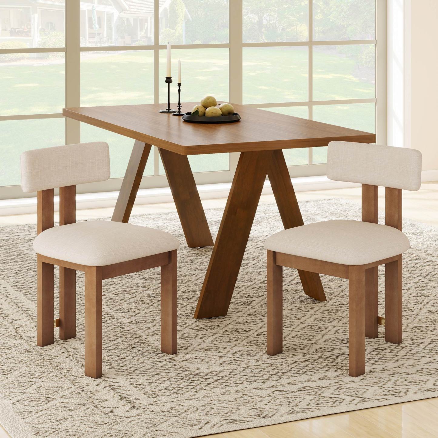 Cross Dining Table Set For 4-6