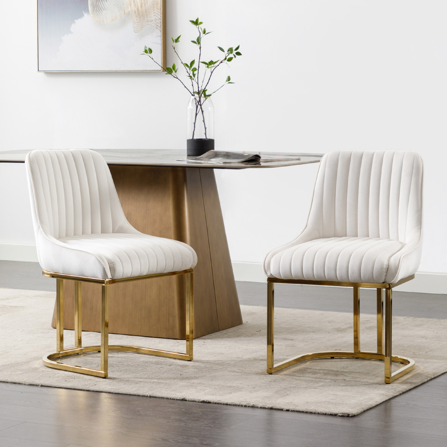Spencer Velvet Dining Chairs (Set of 2)