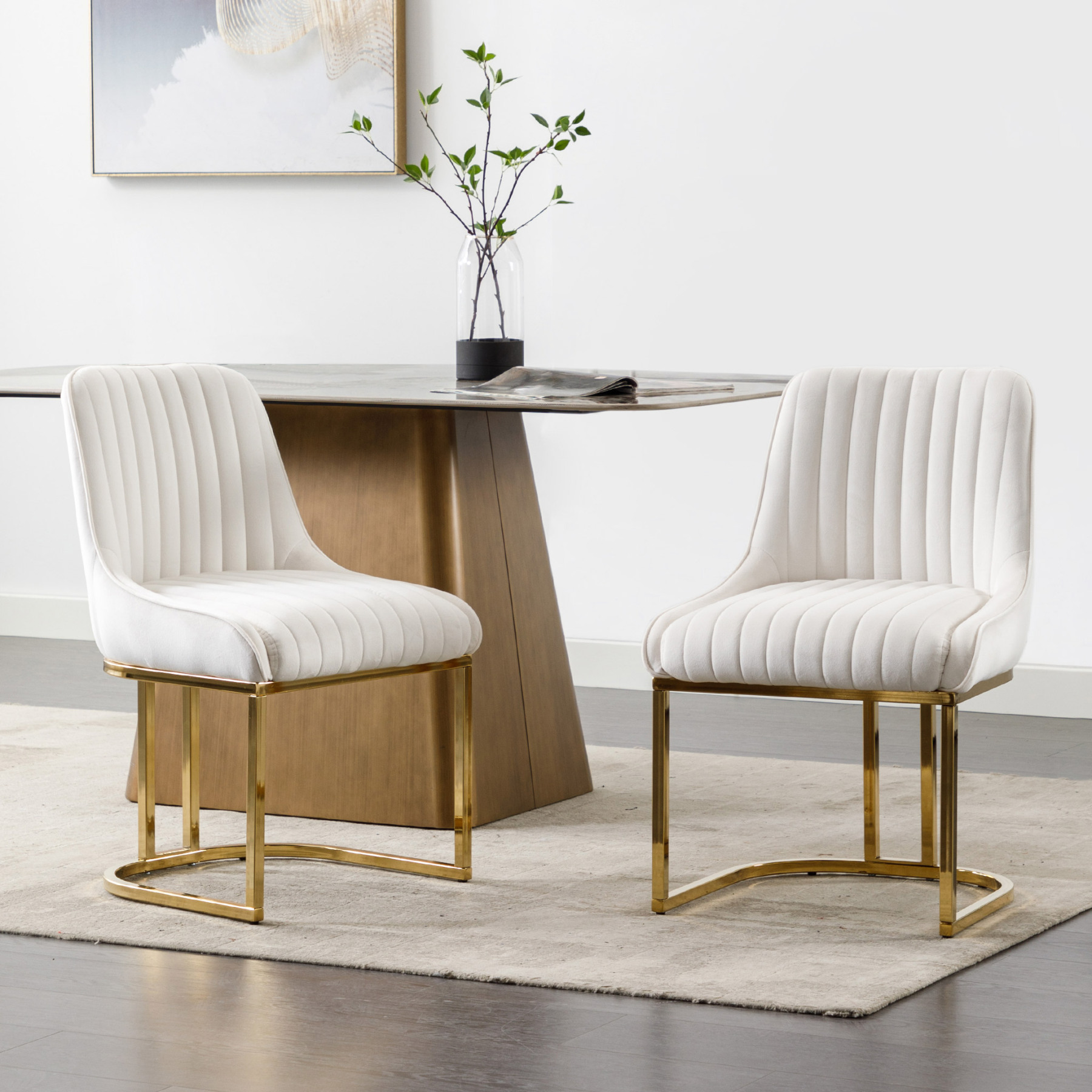 Spencer Velvet Dining Chairs (Set of 2)
