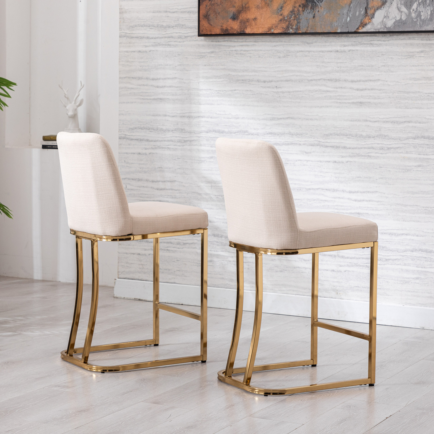 Square Counter & Bar Stools (Set of 2)