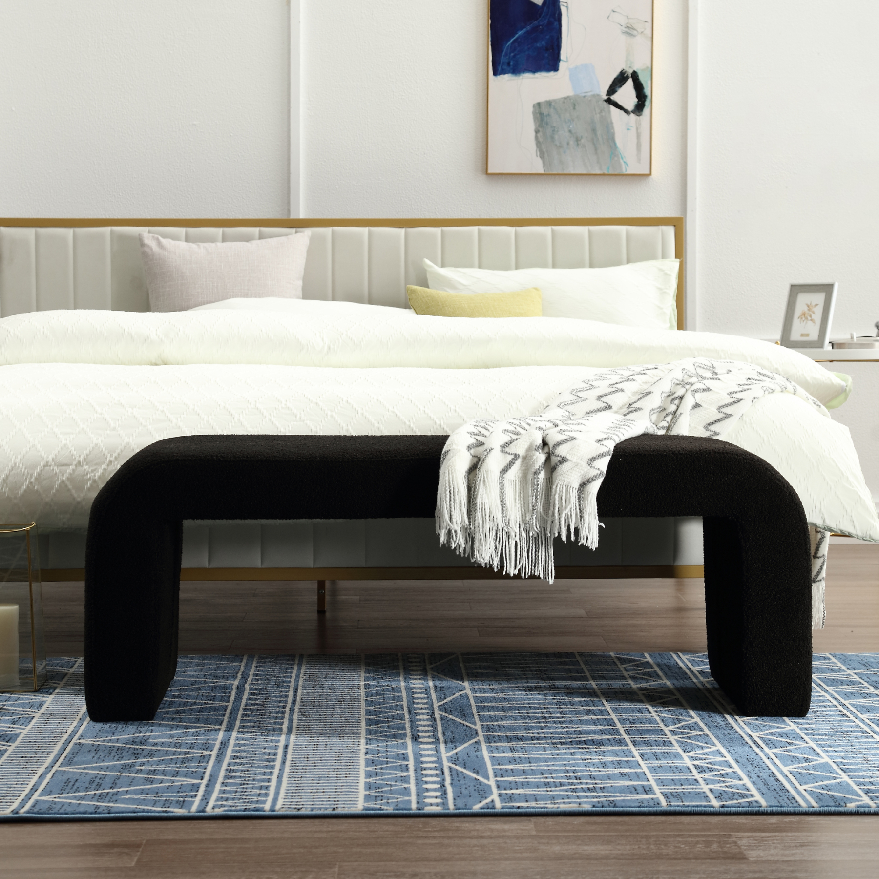 Yeelen Fuzzy Upholstery Bench