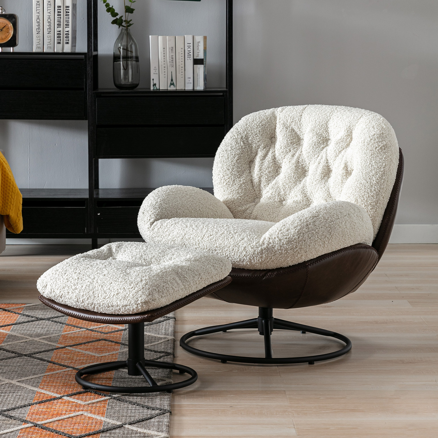 Nevan Lounge Chair with Ottoman