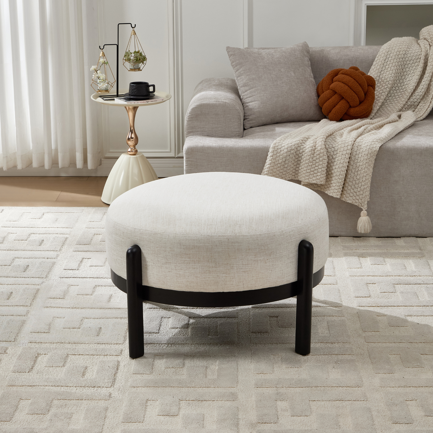 Carter Round Ottoman