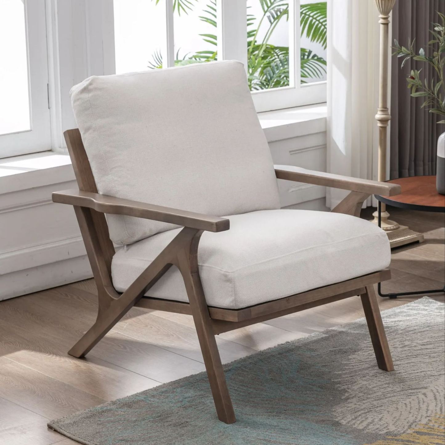 Charles Leather Lounge Armchair