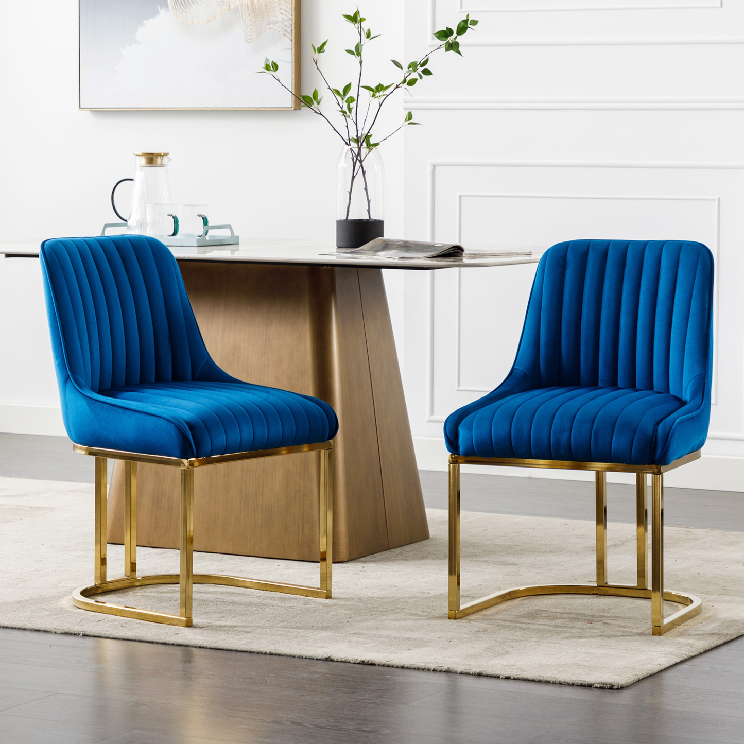 Spencer Velvet Dining Chairs (Set of 2)