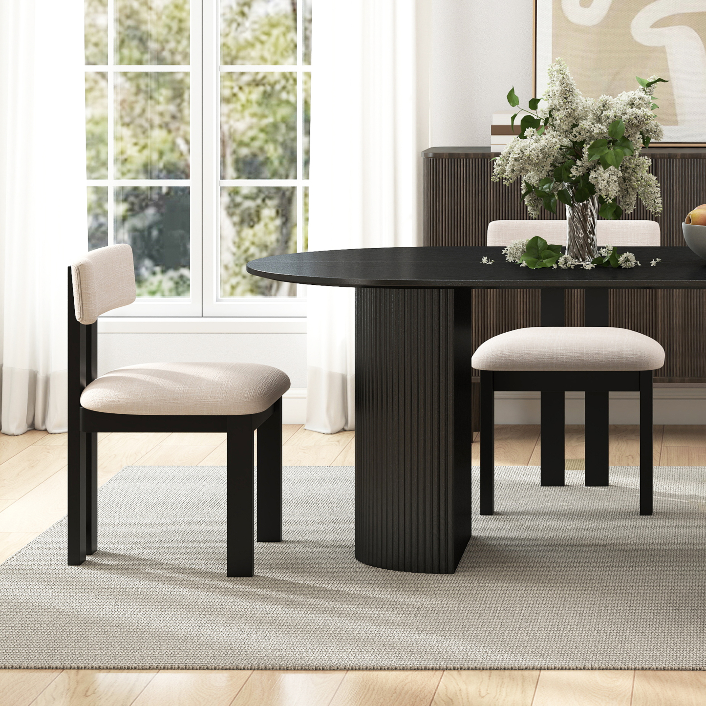 Mateo Oval Dining Table With Payson Chairs Set