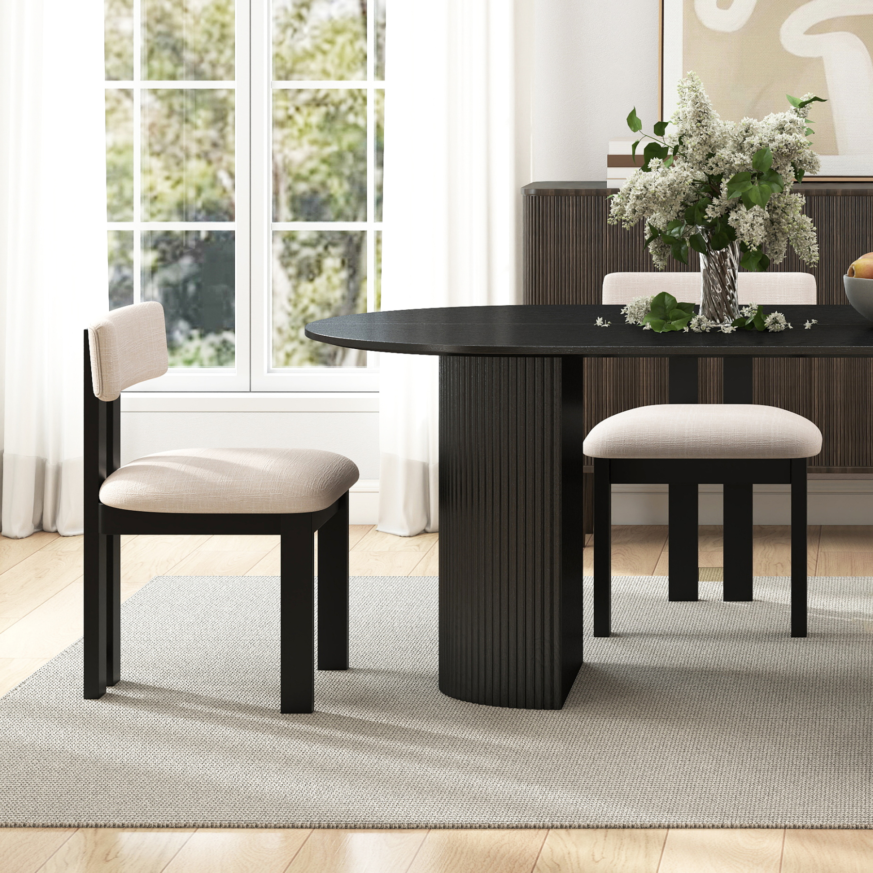 Mateo Oval Dining Table With Payson Chairs Set