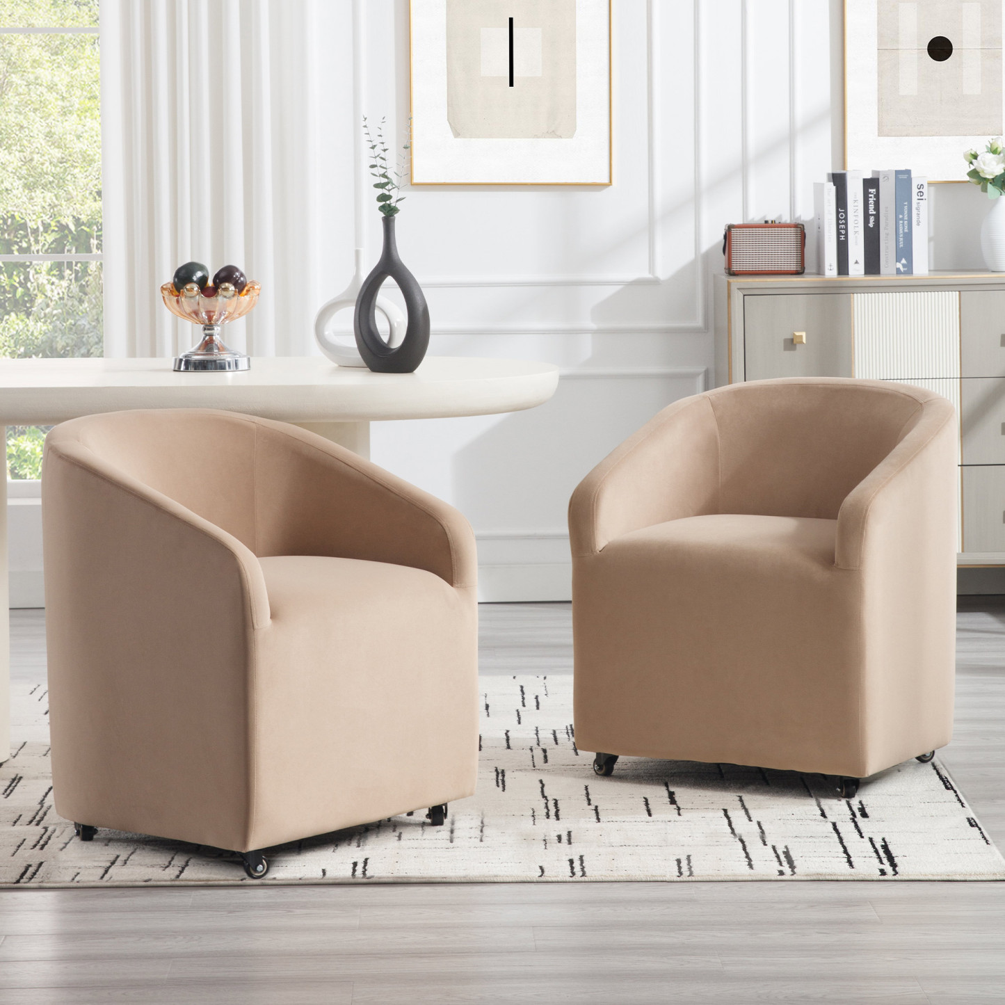 Troy Rolling Dining Chair