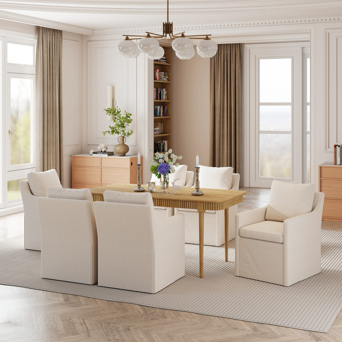 James 63'' Rectangular Dining Table Set