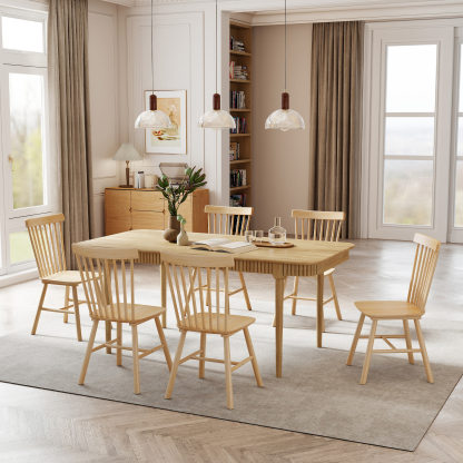 James 63'' Rectangular Dining Table Set for 4-6