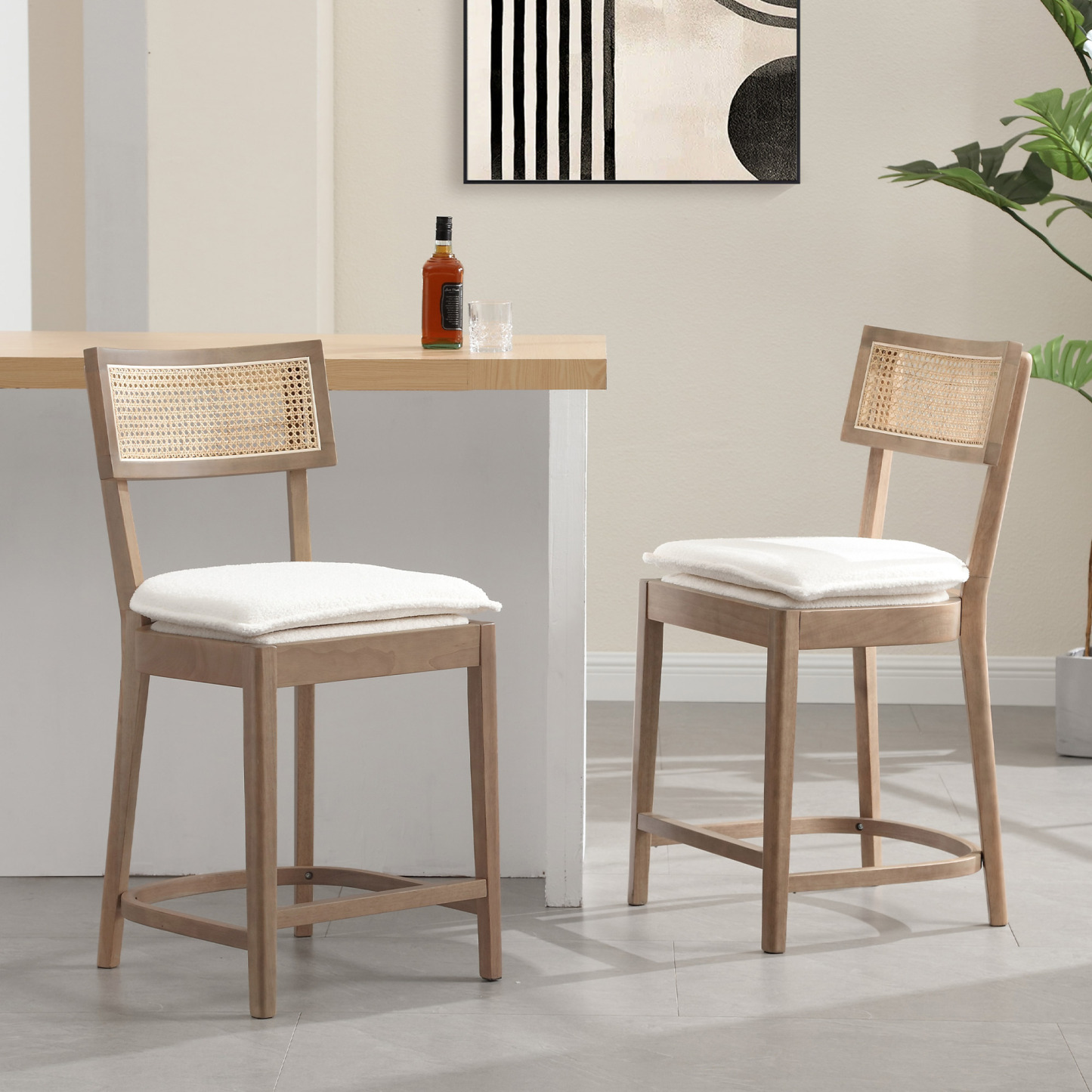 Walter Cane Counter & Bar Stools (Set of 2)