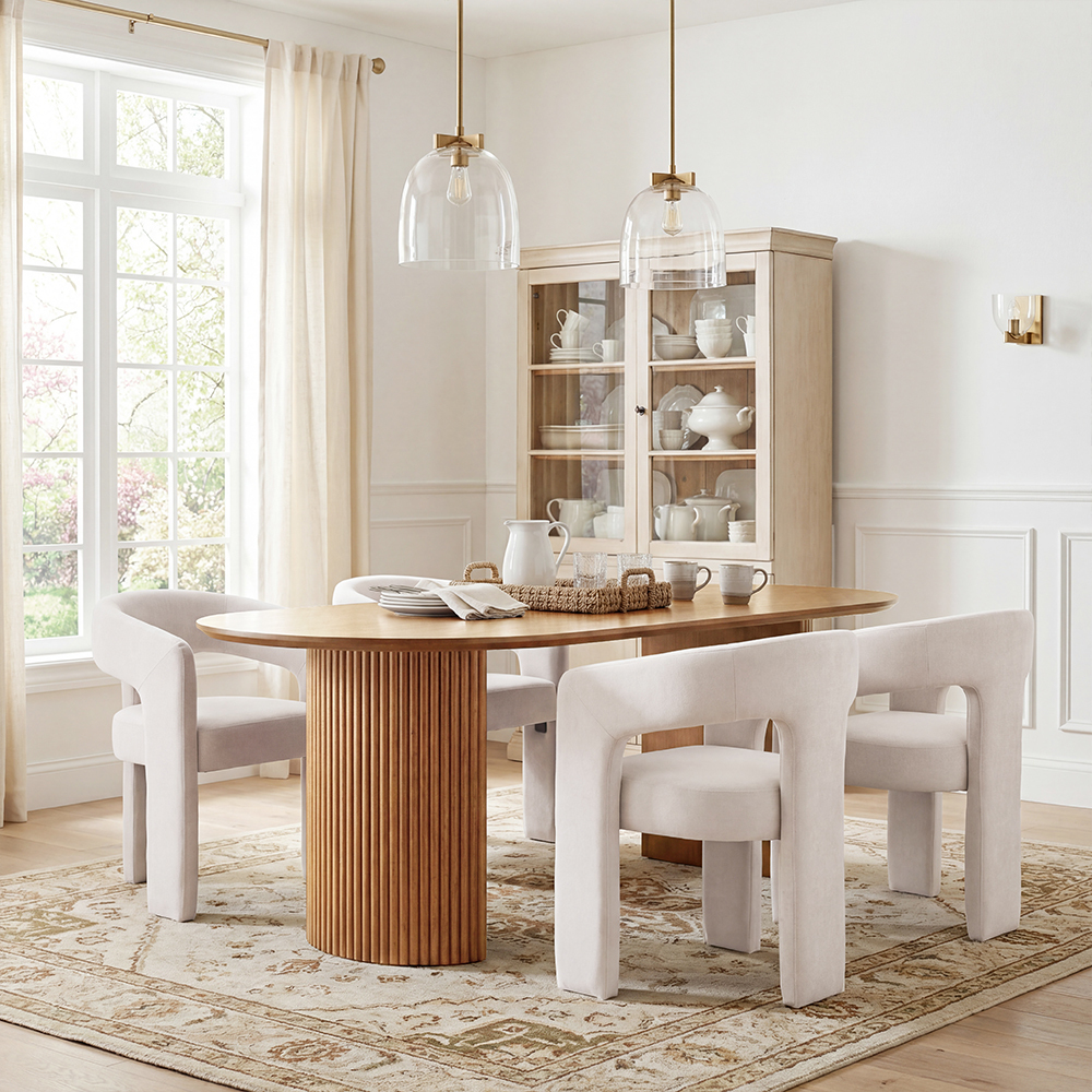 Payson Dining Table With Dove Chairs Set