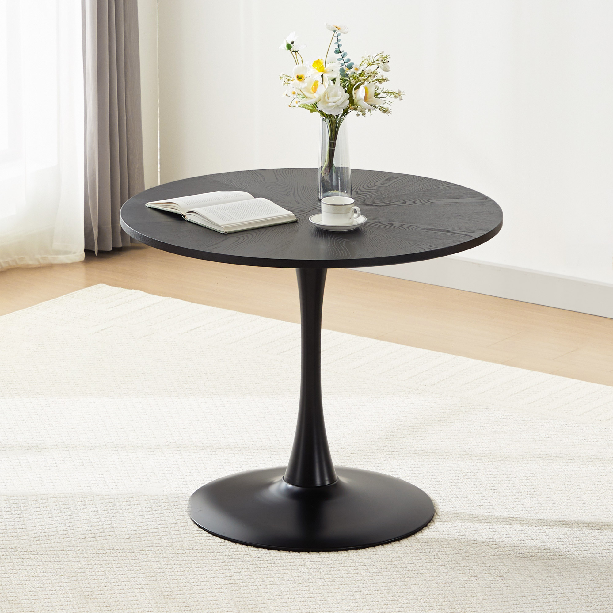 35'' Tulip Black Dining Table