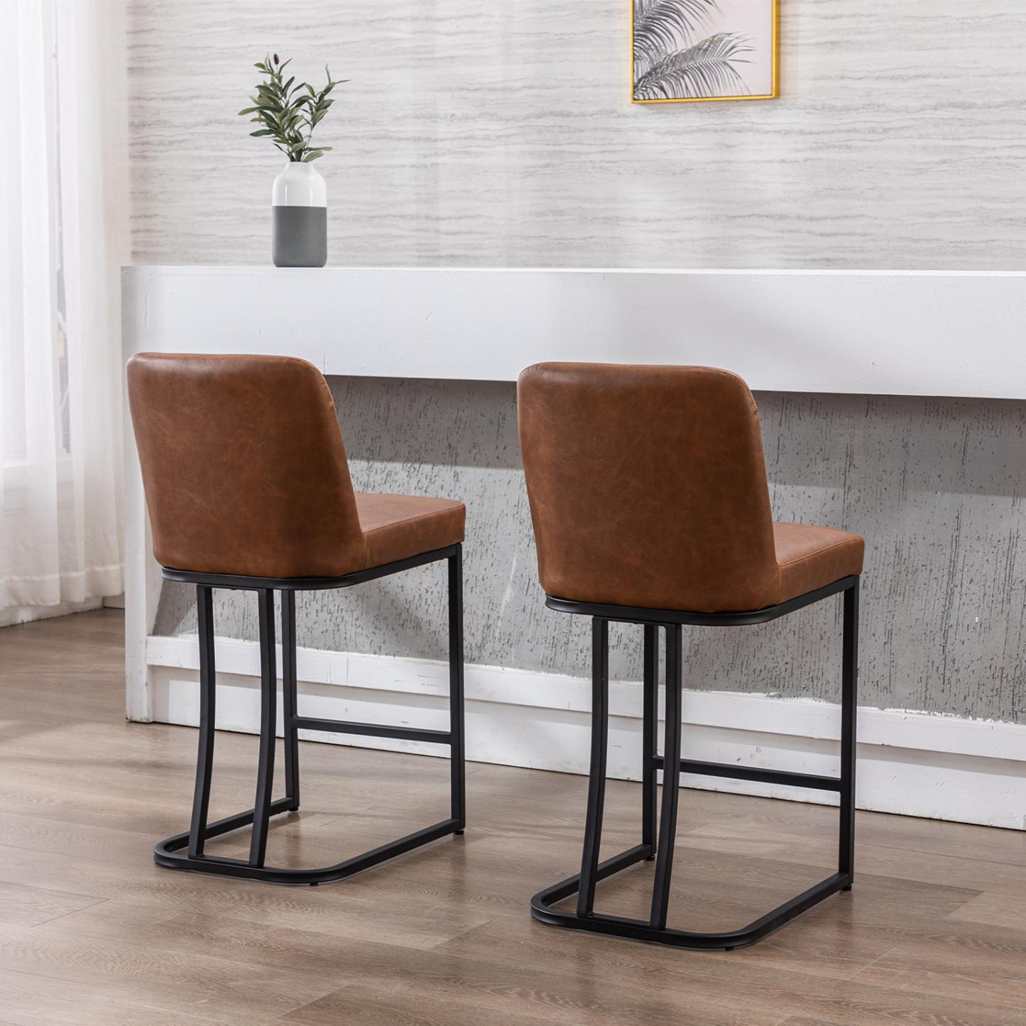 Square Counter & Bar Stools (Set of 2)
