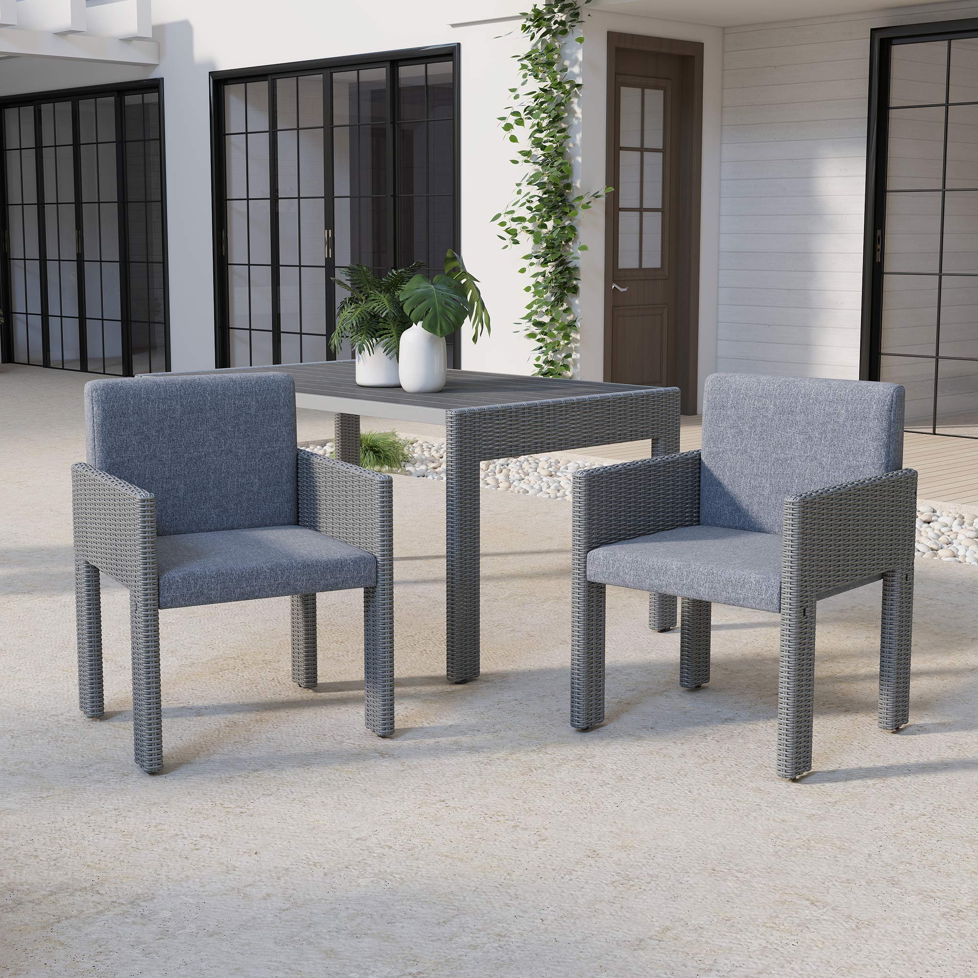 Relen Outdoor Dining Set, - Daya Lane