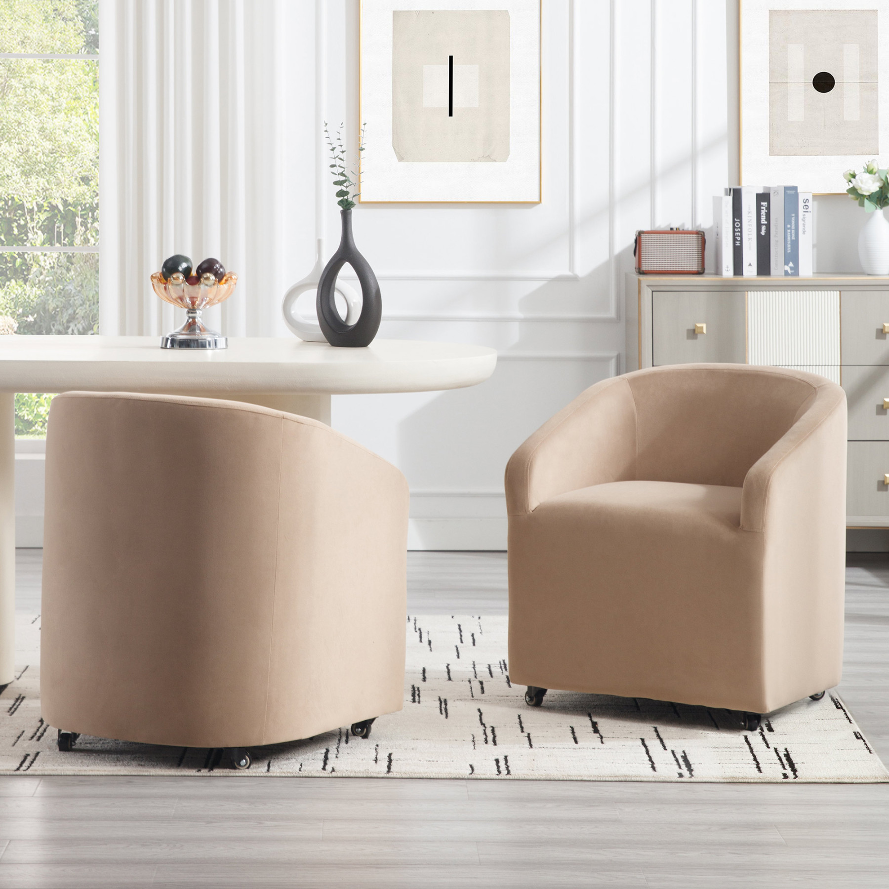 Troy Rolling Dining Chair