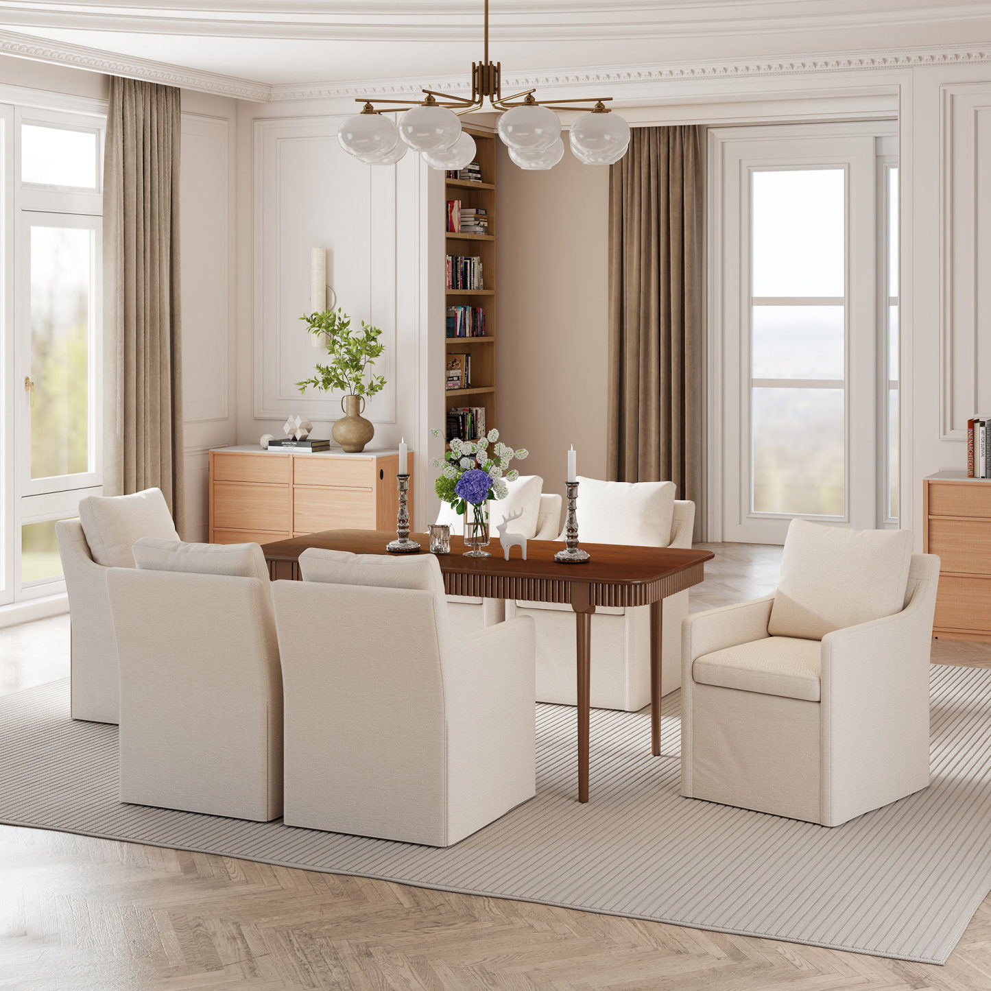 James 63'' Rectangular Dining Table Set