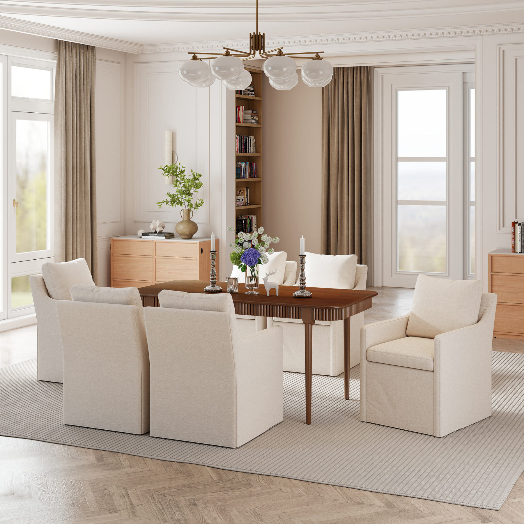 James 63'' Rectangular Dining Table Set