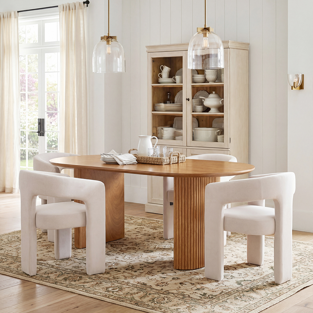 Payson Dining Table With Dove Chairs Set