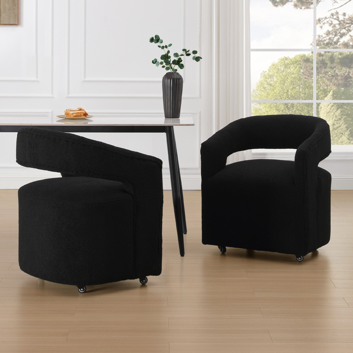 Barrel Rolling Dining Chair