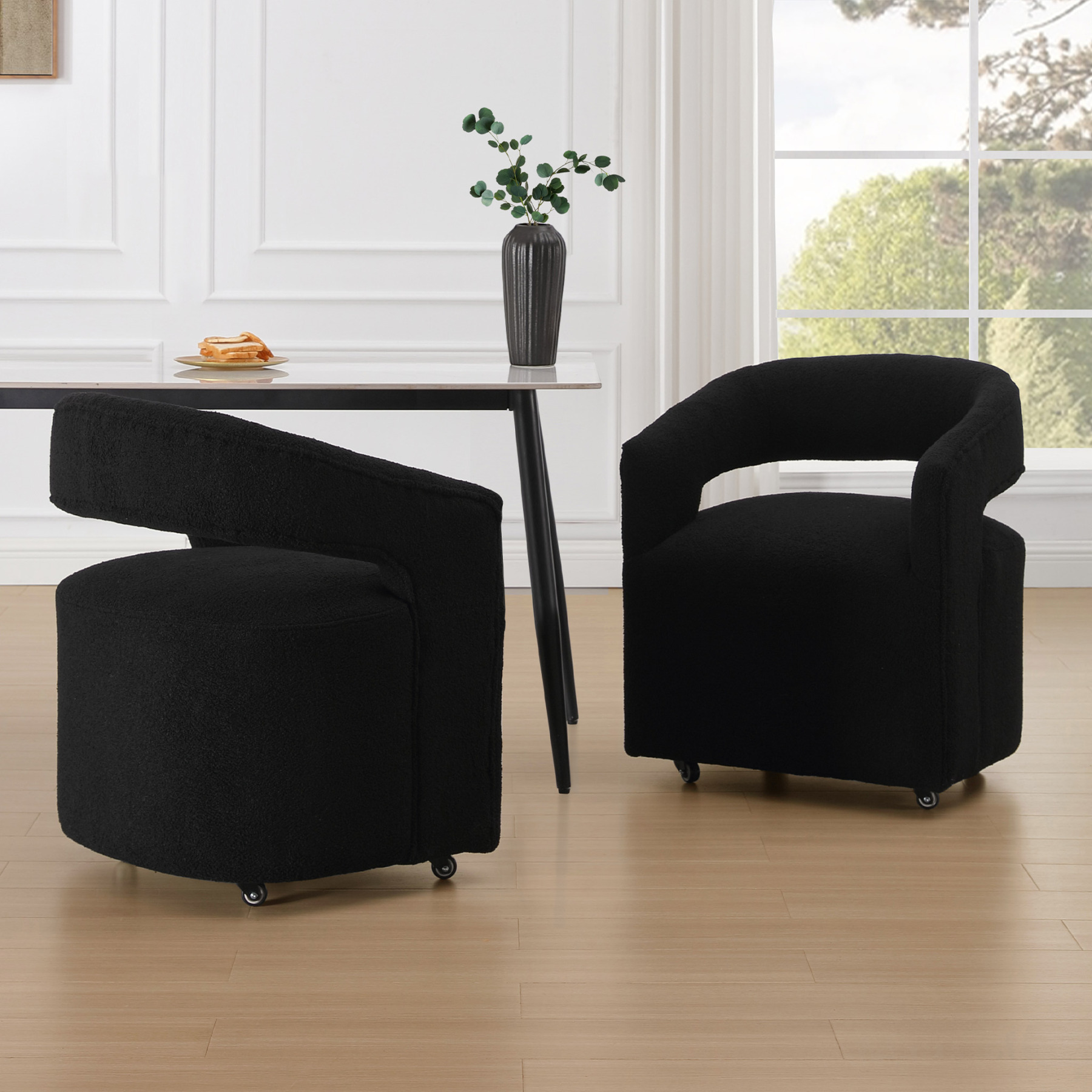 Barrel Rolling Dining Chair