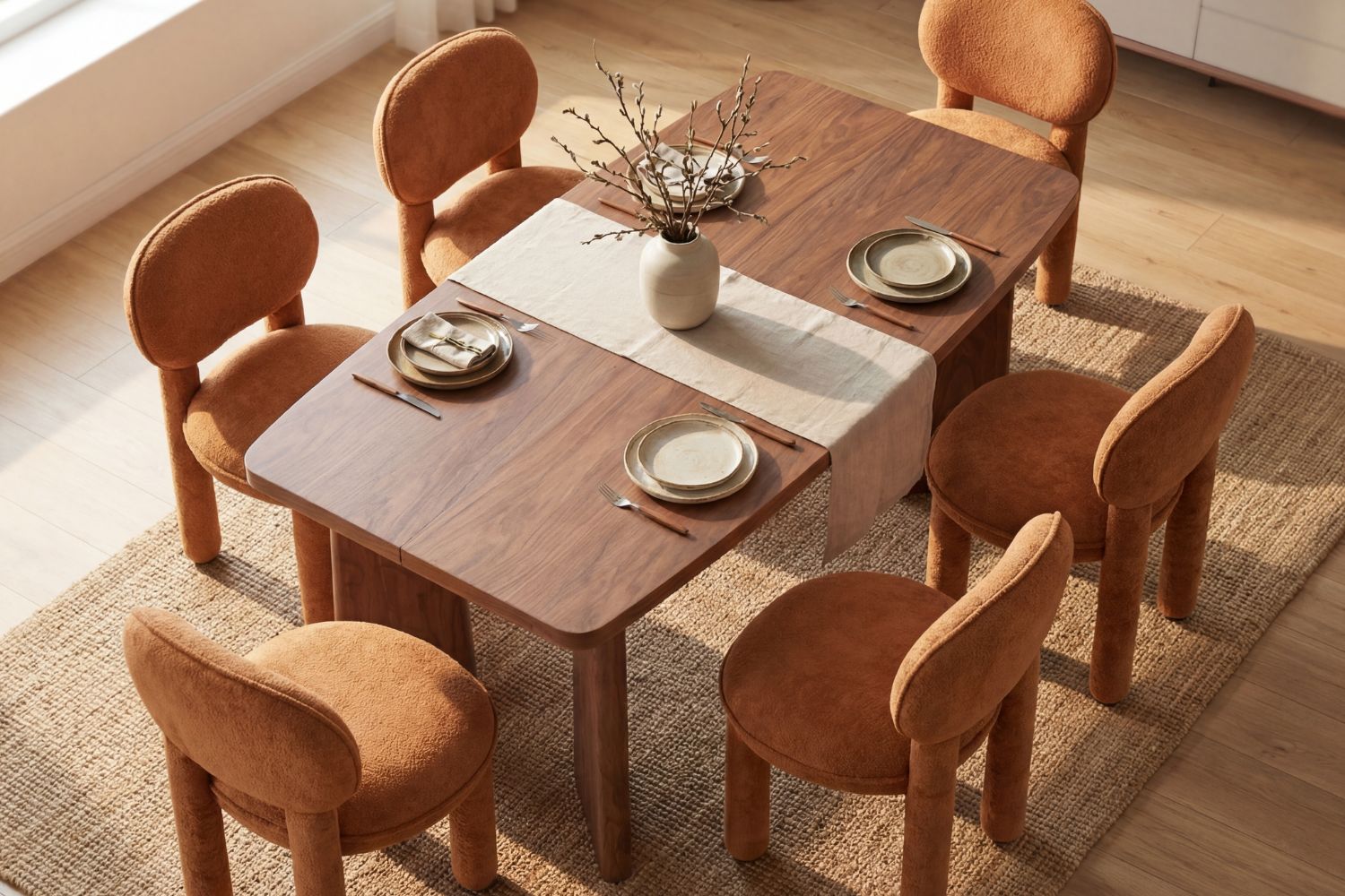 Velvet Chairs Elevate Dining Room Decor