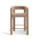 affordable bar stools modern upholstered counter stool with armrest and gold footrest in beige velvet for kitchen island seating