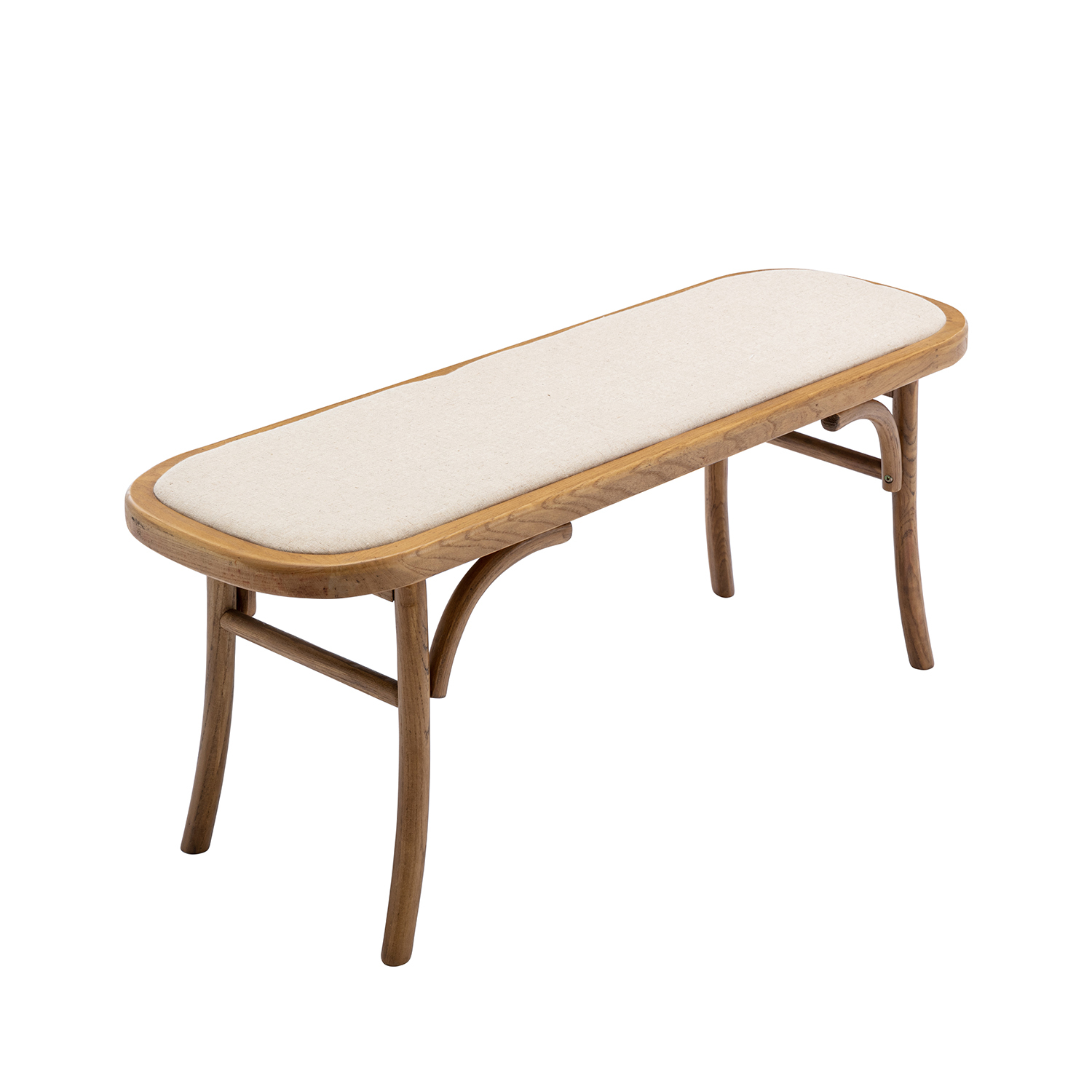 Round Wood Bench