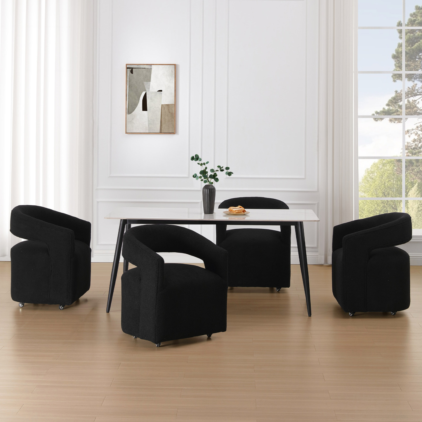 Barrel Rolling Dining Chair
