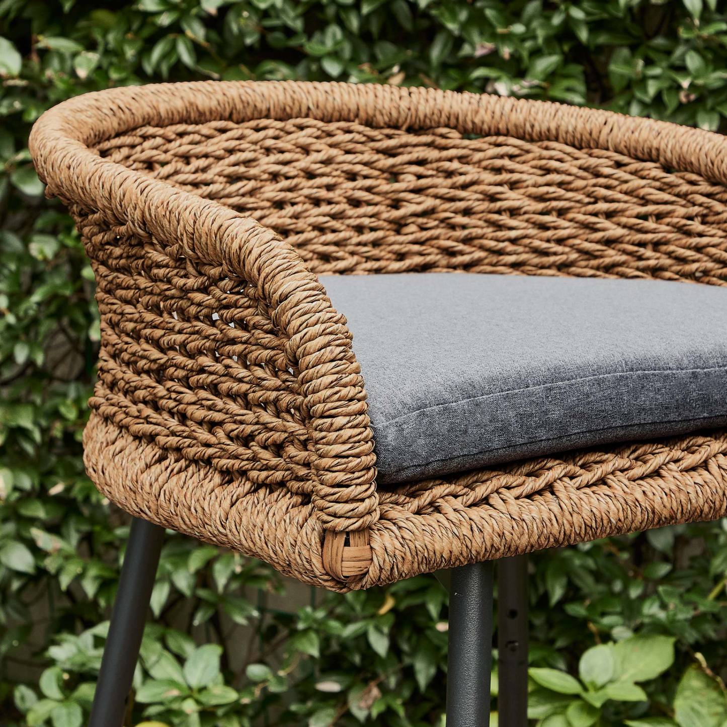 Neil Outdoor Cane Bar Stools (Set of 2)