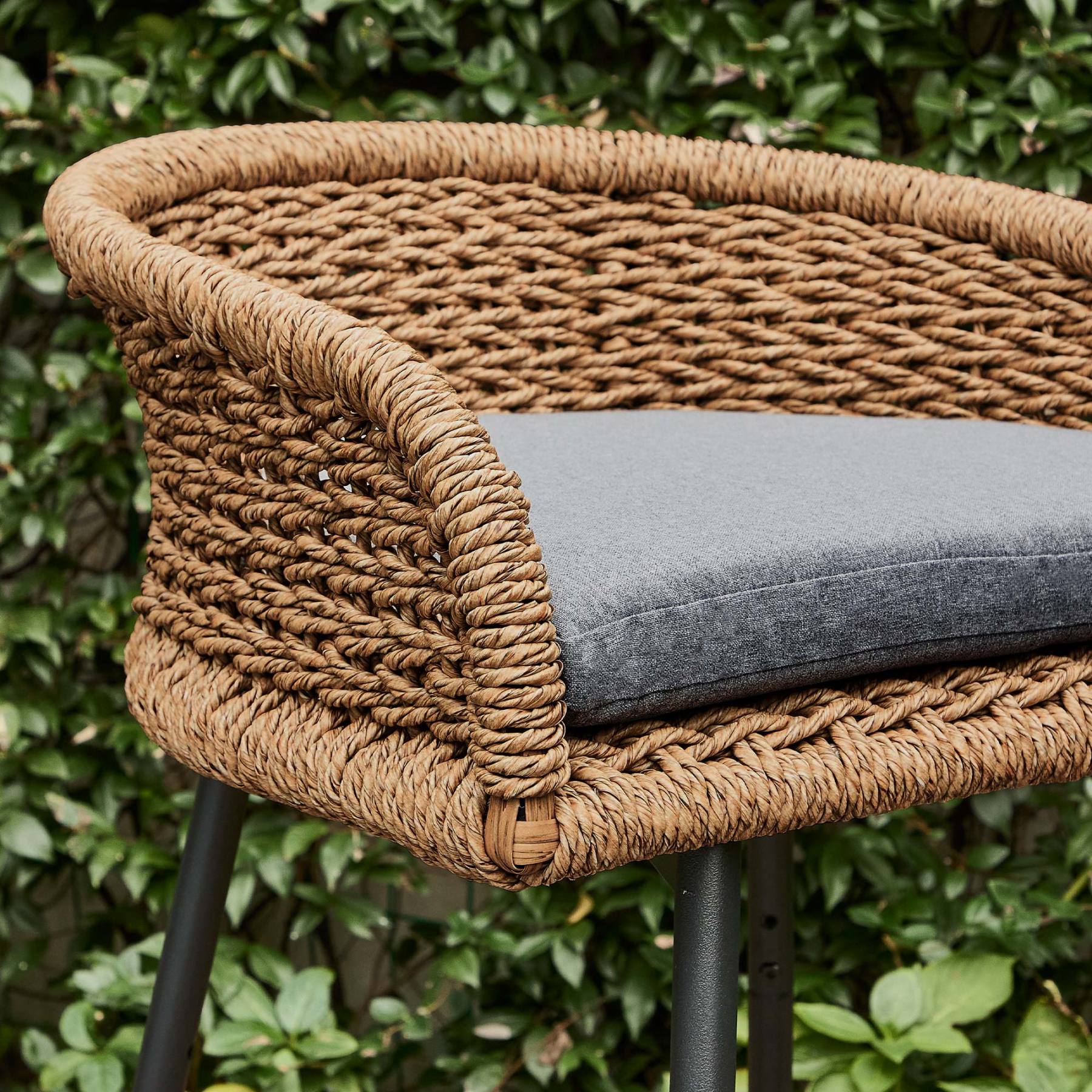 Neil Outdoor Cane Bar Stools (Set of 2)