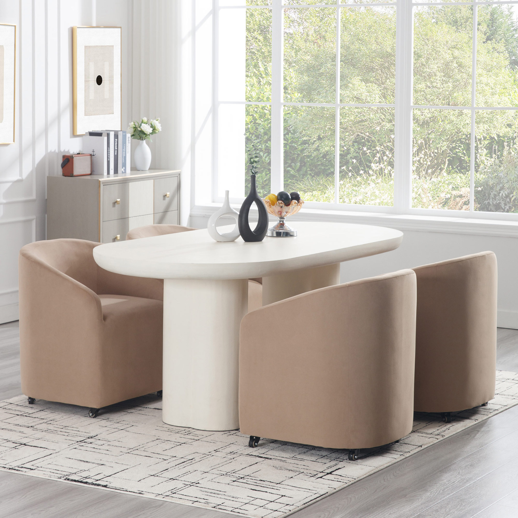 Troy Rolling Dining Chair